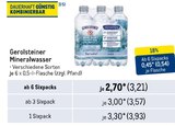 Mineralwasser im Angebot bei Metro in Halle Mineralwasser Angebote von Gerolsteiner bei Metro Halle für 3,21 €