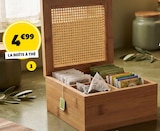 Boîte à thé 4 compartiments en promo chez Gifi Boîte à thé 4 compartiments dans le catalogue Gifi