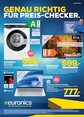 Fernseher im EURONICS Prospekt in Wandlitz Aktueller EURONICS Prospekt mit Fernseher, "GENAU RICHTIG FÜR PREIS-CHECKER.", Seite 1