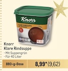 Klare Rindsuppe Angebote von Knorr bei Metro Solingen für 9,62 €