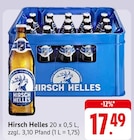 Hirsch Helles bei EDEKA im Alpirsbach Prospekt für 17,49 €