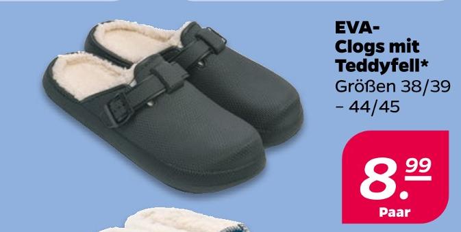 EVA-Clogs mit Teddyfell