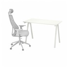 Schreibtisch und Stuhl weiß/hellgrau im Angebot bei IKEA in Elmshorn Schreibtisch und Stuhl weiß/hellgrau Angebote von TROTTEN / MATCHSPEL bei IKEA Elmshorn für 248,99 €