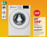 Lave-linge frontal 10 kg - WHIRLPOOL en promo chez Hyper U Sainte-Maxime à 399,00 €