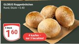 Aktuelle Wecker Angebote bei GLOBUS in Oberhausen Aktuelles Roggenbrötchen Angebot bei GLOBUS in Oberhausen ab 1,60 €