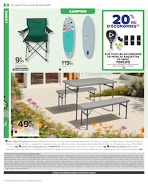 Prix et réduction Chaise De Camping dans le prospectus Carrefour en cours Offre Chaise De Camping dans le catalogue Carrefour du moment à la page 14