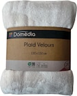 Plaid Velours Microfibre - DOMEDIA en promo chez Intermarché Hyper Grenoble à 5,94 €