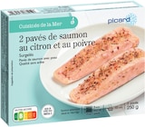 Promo 2 pavés de saumon au citron et au poivre à 7,69 € dans le catalogue Picard à Rivières