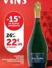 Champagne AOP Brut Cuvée Spéciale Millésimée 2019 - NICOLAS FEUILLATTE en promo chez Super U Osny à 22,45 €