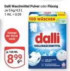 Dalli Waschmittel Pulver oder Flüssig im Angebot bei GLOBUS in Gotha Dalli Waschmittel Pulver oder Flüssig Angebote von dalli bei GLOBUS Gotha für 8,99 €