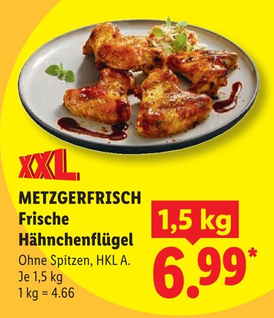 Frische Hähnchenflügel