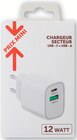 Chargeur secteur USB-A/USB-C en promo chez Hyper U Liévin à 3,99 €