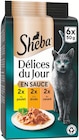 DÉLICES DU JOUR SACHETS FRAÎCHEUR EN SAUCE POULET DINDE CANARD - Sheba dans le catalogue Intermarché