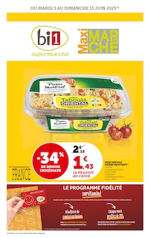 Prospectus Bi1 en cours, "bi1 supermarché Maxi MARCHÉ", page 1 sur 16