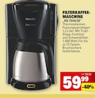 Filterkaffeemaschine HD 7544/20 im Angebot bei E center in Weinheim Filterkaffeemaschine HD 7544/20 Angebote von Philips bei E center Weinheim für 59,99 €