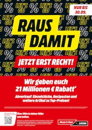 MediaMarkt Saturn Prospekt: "RAUS DAMIT - JETZT ERST RECHT!", 16 Seiten, 22.09.2025 - 30.09.2025