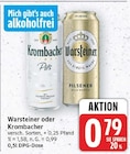 Pils von Warsteiner oder Krombacher für 0,79 € bei E center im Angebot Pils von Warsteiner oder Krombacher im aktuellen E center Prospekt