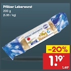 Pfälzer Leberwurst Angebote bei Netto Marken-Discount Oberhausen für 1,19 €