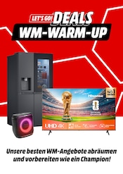 Aktueller MediaMarkt Saturn Prospekt mit Matratze, "LET'S GO DEALS WM-WARM-UP", Seite 1