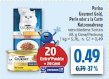 Katzennahrung im diska Prospekt Katzennahrung von Purina Gourmet Gold, Perle oder a la Carte im aktuellen diska Prospekt fĂŒr 0,49 âŹ