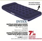 Matelas Gonflable Downy Fiber Tech Intex 1 Place - Intex - Super U à Villejuif Matelas Gonflable Downy Fiber Tech Intex 1 Place - Intex en promo chez Super U Villejuif à 7,99 €