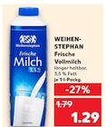 Frische Vollmilch von WEIHENSTEPHAN im aktuellen Kaufland Prospekt für 1,29 €