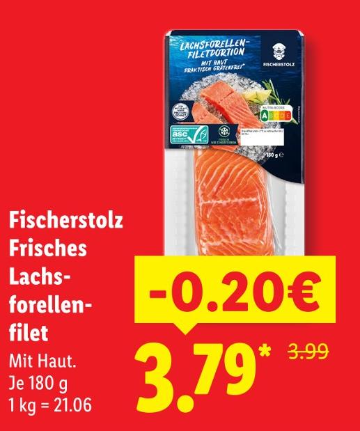 Frisches Lachsforellenfilet