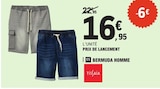 Bermuda homme - Tissaia en promo chez E.Leclerc Bermuda homme - Tissaia dans le catalogue E.Leclerc