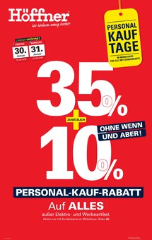 Höffner Prospekt PERSONAL-KAUF-RABATT mit  Seiten in Hannover und Umgebung