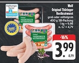 Original Thüringer Rostbratwurst im Angebot bei EDEKA in Bautzen Original Thüringer Rostbratwurst Angebote von Wolf bei EDEKA Bautzen für 3,99 €
