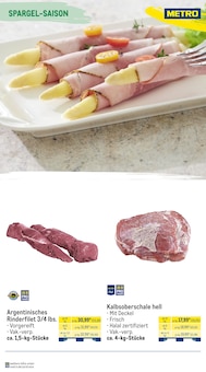 Rindfleisch im METRO Prospekt "Monatsmenü Mai + Gewinnspiel" mit 49 Seiten (Augsburg)