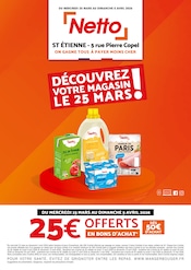Prospectus Discount Alimentaire Netto en cours à Rochetaillée et alentours, "DÉCOUVREZ VOTRE MAGASIN LE 25 MARS !", 4 pages, 25/03/2026 - 05/04/2026 Catalogue Discount Alimentaire Netto en cours à Rochetaillée et alentours, "DÉCOUVREZ VOTRE MAGASIN LE 25 MARS !", 4 pages, 25/03/2026 - 05/04/2026