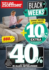 Aktueller Höffner Prospekt mit Bett, "BLACK WEEKS", Seite 1