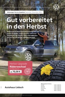 Volkswagen Prospekt Mit frischen Reifen durch den Herbst mit  Seite in Lübben (Spreewald) und Umgebung