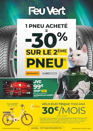 Prospectus Feu Vert à Béziers "1 pneu acheté = -30% sur le 2ème pneu", 1 page, 19/06/2024 - 23/07/2024
