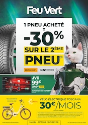 Catalogue Garages & Automobile Feu Vert en cours à Montreuil-Bellay et alentours, "1 pneu acheté = -30% sur le 2ème pneu", 1 page, 19/06/2024 - 23/07/2024