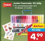 Jumbo Fasermaler, 50-teilig Angebote von maker bei Netto Marken-Discount Aalen für 4,99 €