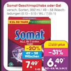 Geschirrspültabs oder Gel von Somat im aktuellen Netto Marken-Discount Prospekt