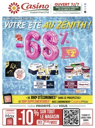 Catalogue Casino Supermarchés à Épinal, avec 68 pages Prospectus Casino Supermarchés à Épinal, "Votre été au zénith !", 68 pages, 08/08/2022 - 21/08/2022