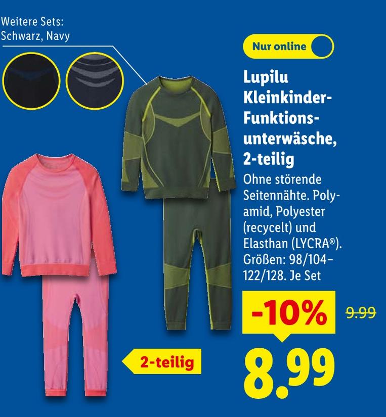 Kleinkinder-Funktionsunterwäsche 2-teilig