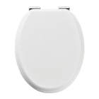 Abattant WC GoodHome Pilica coloris blanc en bois avec frein de chute - GoodHome en promo chez Castorama Annemasse à 24,90 €