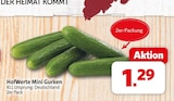 nah&frisch Merzen - Mini Gurken Angebot im Prospekt Mini Gurken bei nah&frisch im Merzen Prospekt für 1,29 €