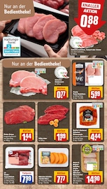 Schweinefleisch im REWE Prospekt in Rheine Aktueller REWE Prospekt mit Schweinefleisch, "Dein Markt", Seite 12