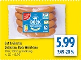 diska Ronneburg - Delikatess Bock Würstchen Angebot im Prospekt Delikatess Bock Würstchen bei diska im Ronneburg Prospekt für 5,99 €