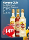 Aktuelles Rum Original 3 Jahre oder Especial oder Mango Lime Angebot bei Trink und Spare in Castrop-Rauxel ab 14,99 €