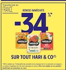 Promo -34 % REMISE IMMÉDIATE SUR TOUT HARI & CO à  dans le catalogue Intermarché Super à Uzerche