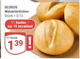Weizenbrötchen im Angebot bei GLOBUS in Mannheim Weizenbrötchen Angebote von GLOBUS bei GLOBUS Mannheim für 1,39 €