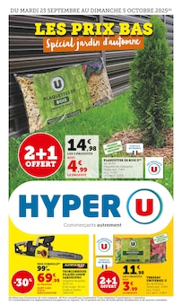 Prospectus Hyper U à Saint-Avé, "LES PRIX BAS Spécial jardin d'automne", 24 pages de promos valables du 23/09/2025 au 05/10/2025