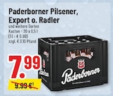 Pilsener, Export o. Radler Angebote von Paderborner bei Trinkgut Haltern am See für 7,99 €