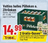 Trinkgut Alfter - helles Pülleken o. Zitrönken Angebot im Prospekt helles Pülleken o. Zitrönken bei Trinkgut im Alfter Prospekt für 14,99 €